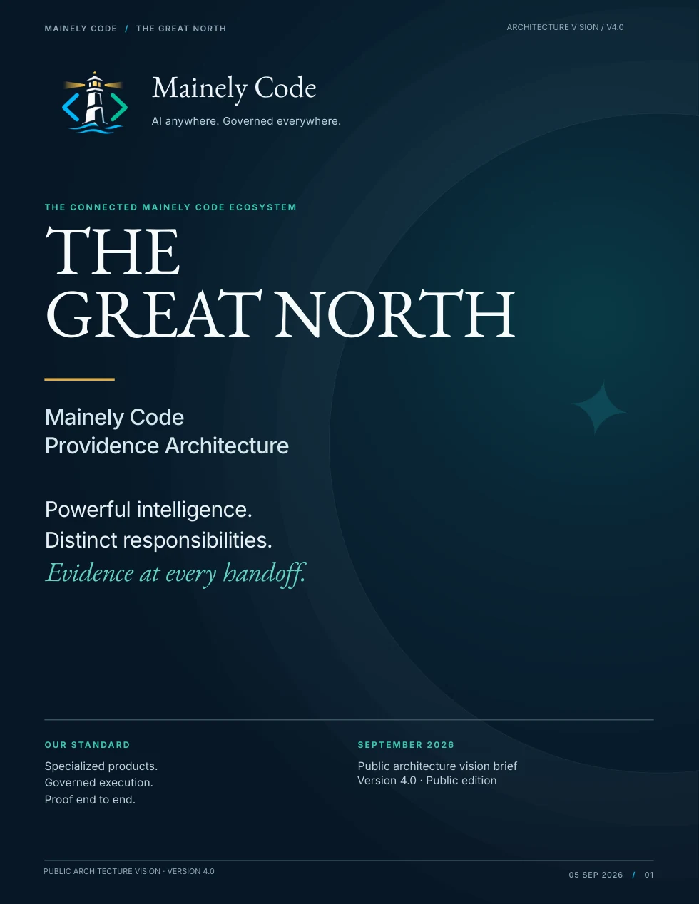 Cover of The Great North public Providence architecture vision brief
