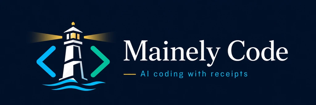 Approved Mainely Code lighthouse logo