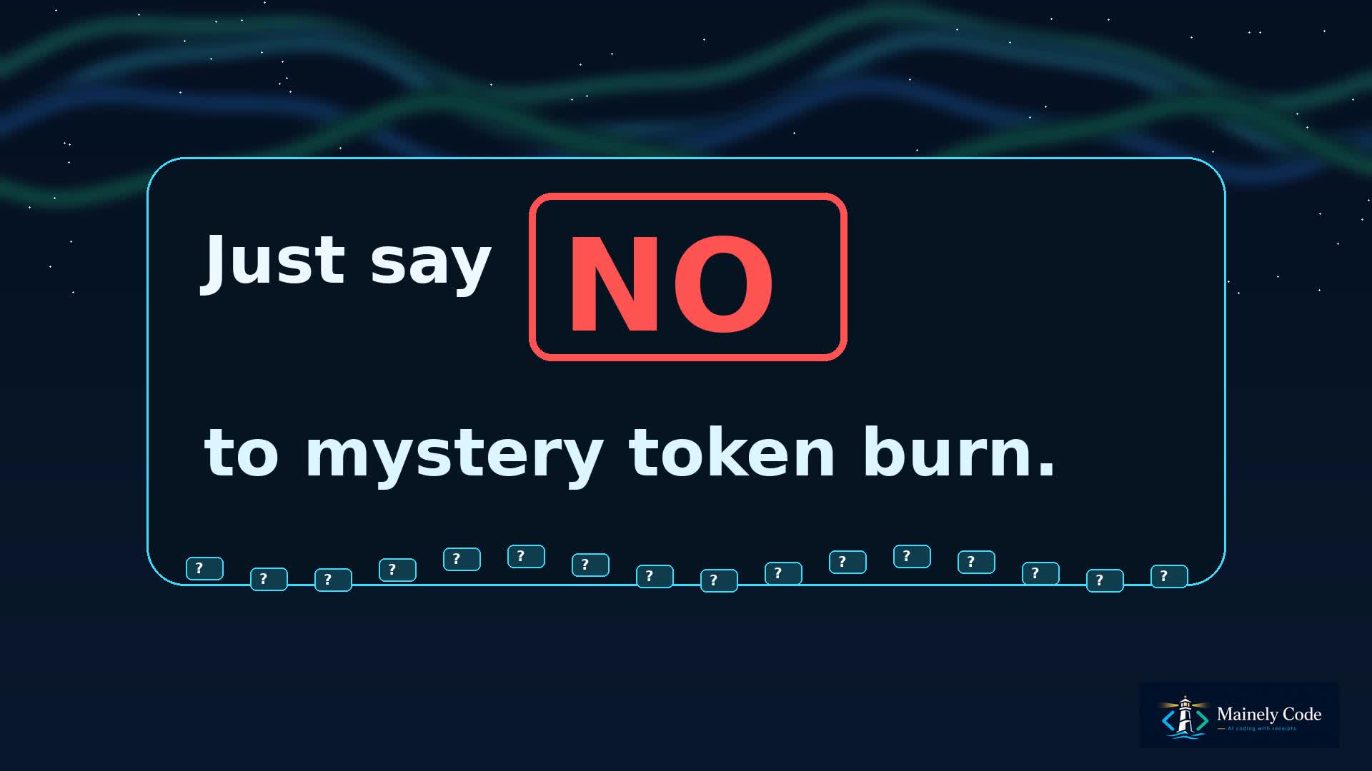 No Mystery Token Burn poster