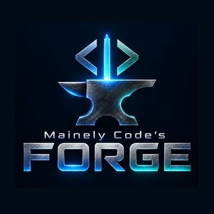 Mainely Code FORGE anvil logo
