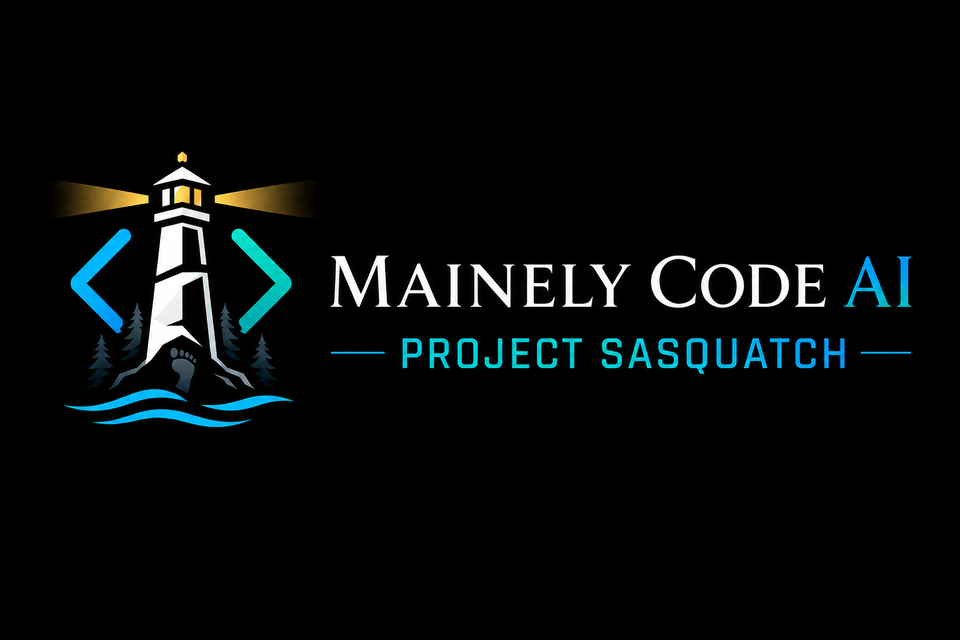 Approved Mainely Code AI Project Sasquatch logo